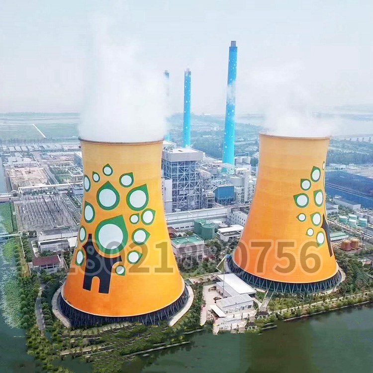 大型（xíng）電廠（chǎng）煙囪涼水塔維修加固美化設計裝飾繪畫施工